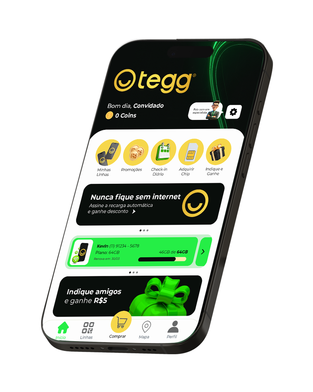Aplicativo Tegg